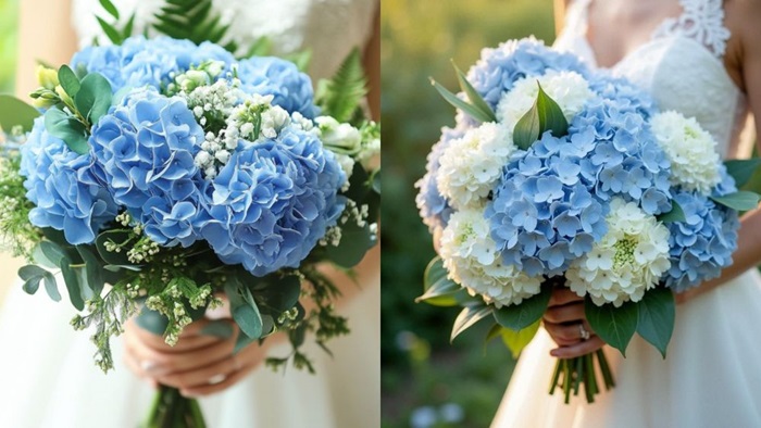 Hoa cẩm tú cầu xanh: Tượng trưng cho sự chân thành và yêu thương