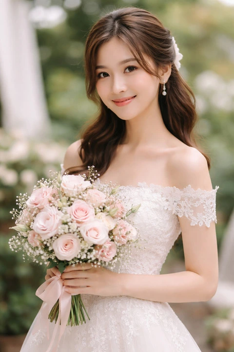 Hoa cưới hồng pastel – Vẻ đẹp lãng mạn và tinh tế cho ngày cưới 1 hoa cưới hồng pastel cô dâu cầm tay