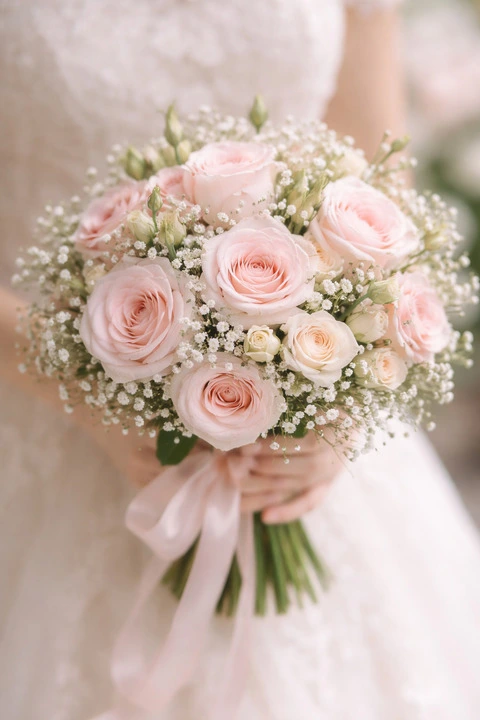 Xu hướng đặt điện hoa Hà Nội năm 2026 2 Xu hướng hoa cưới pastel